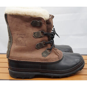 SOREL Bighorn Leahter Wool Waterproof Snow Boots. Men’s Size 13 Made in Canada